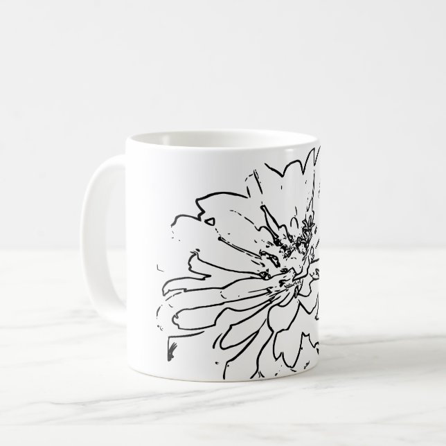 Taza De Café Flor natural de arte (Anverso izquierdo)