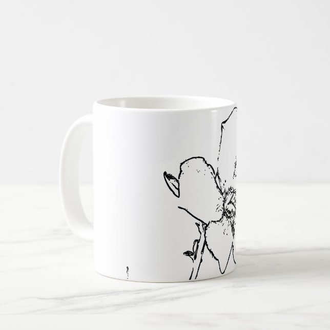 Taza De Café Flor natural de arte (Anverso izquierdo)