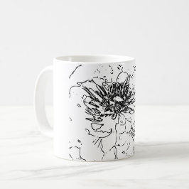 Taza De Café Flor natural de arte