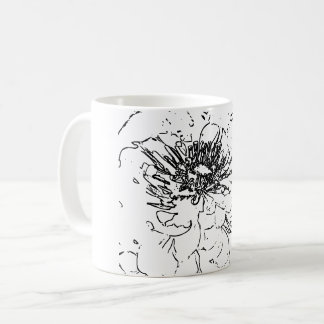 Taza De Café Flor natural de arte