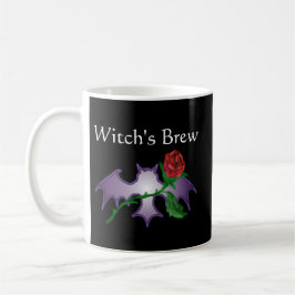 Taza De Café Flor negra subió palo del gótico de Wicca del Brew