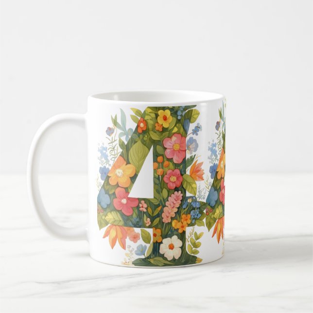 Taza De Café Flor Número cuatro (Izquierda)