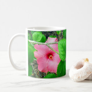 Taza De Café Flor Peekaboo rosa Hibiscus,