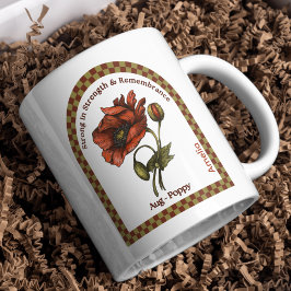 Taza De Café Flor personalizada del mes de nacimiento de agosto