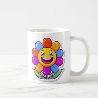 Taza De Café flor personalizado adorable y sonriente