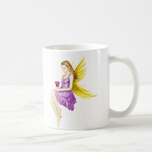 Taza De Café Flor portadora de hadas de arce plateado