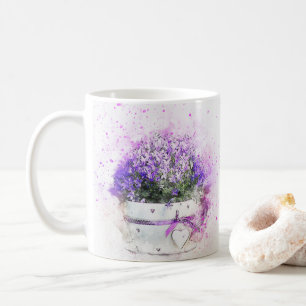 Taza De Café Flor Púrpura