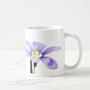 Taza De Café Flor púrpura en colores pastel