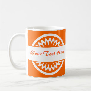 Taza De Café Flor redonda - naranja