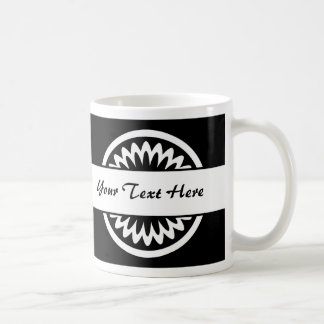Taza De Café Flor redonda - Negro