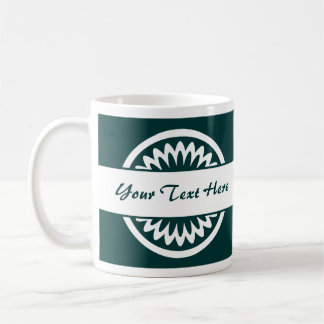 Taza De Café Flor redonda - Verde oscuro