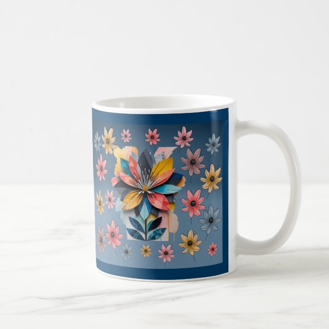 Taza De Café Flor retro (Derecha)