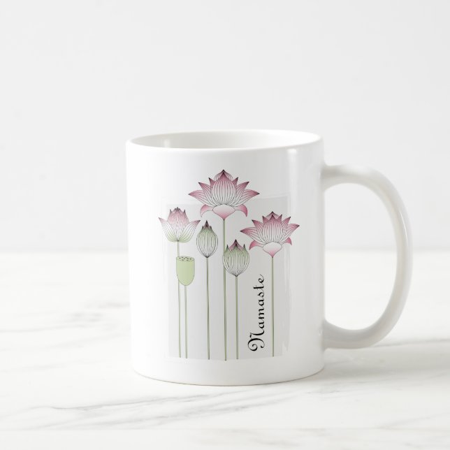 Taza De Café Flor rosa (Derecha)