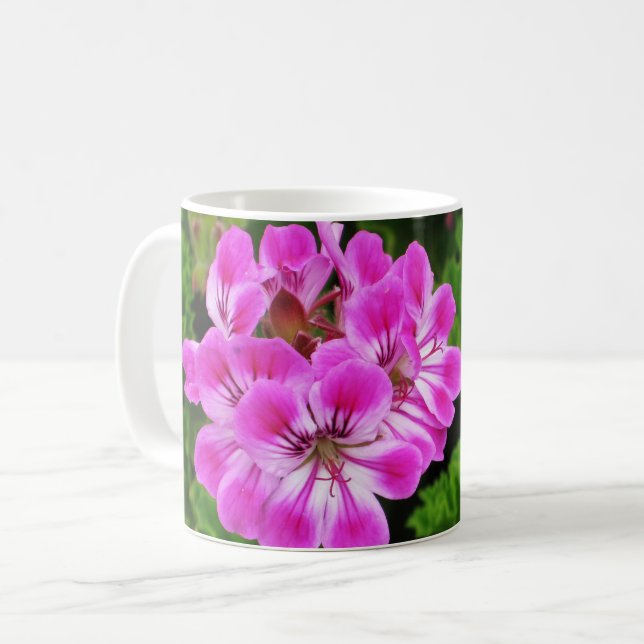 Taza De Café Flor rosa- (Anverso izquierdo)