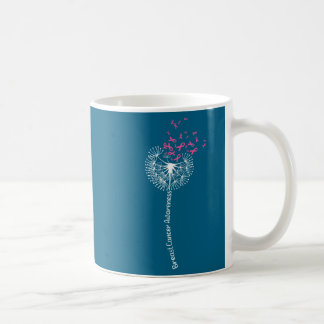 Taza De Café Flor Rosa Conciencia del Cáncer de Mama