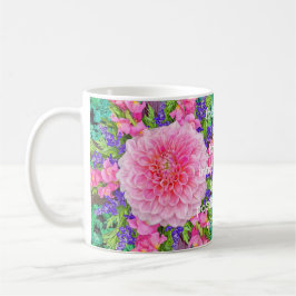 Taza De Café Flor rosa de Dahlia