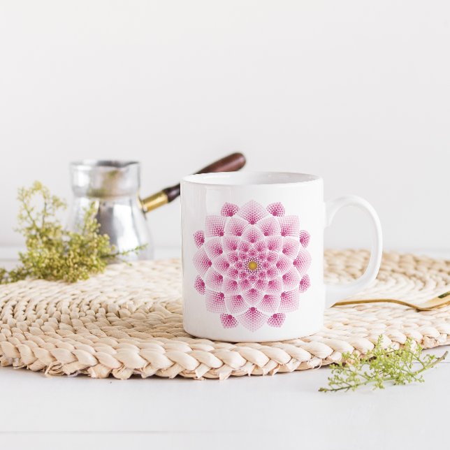 Taza De Café Flor rosa de Mandala (Subido por el creador)