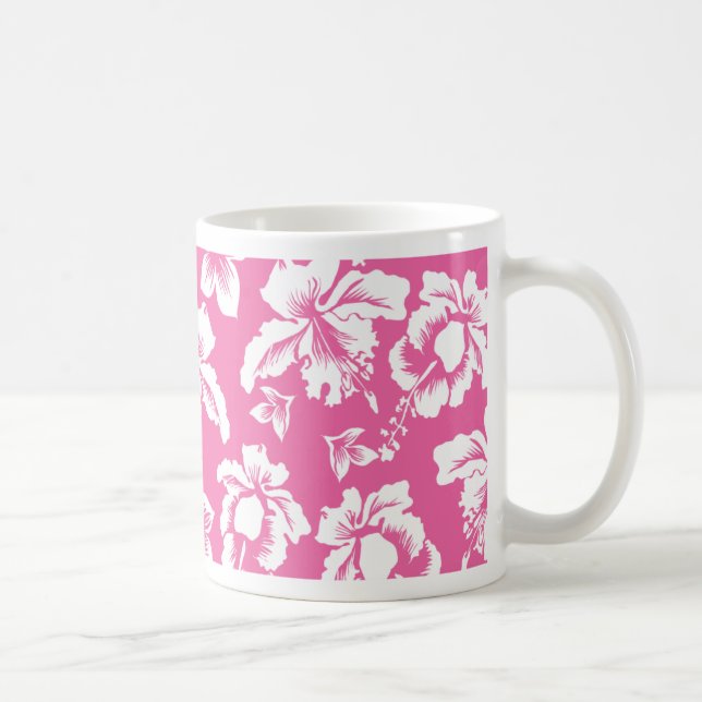 Taza De Café Flor rosa hawaiana (Derecha)