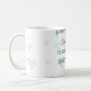 Taza De Café Flor rosa lindo ducha de bebé acuarela moderna dat