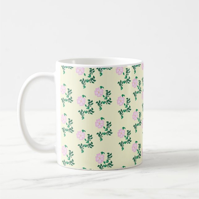 Taza De Café Flor Rosa salvaje (Izquierda)