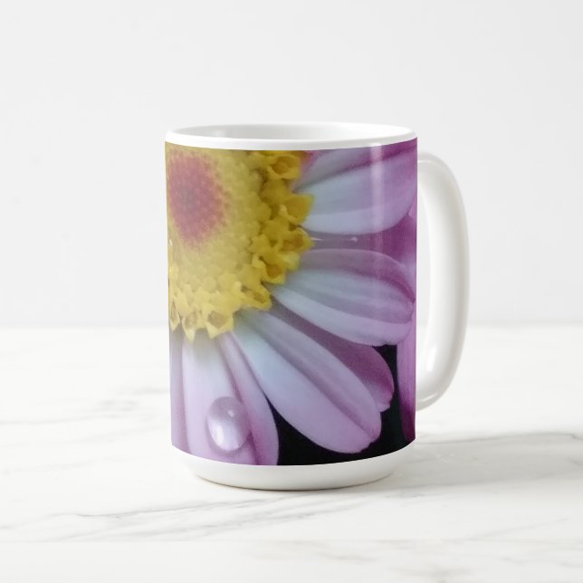Taza De Café Flor rosa y amarilla (Anverso derecho)