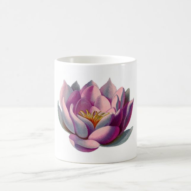 Taza De Café Flor rosado de Lotus (Centro)
