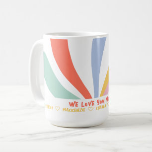 Taza De Café Flor salvaje y texto abstractos personalizados