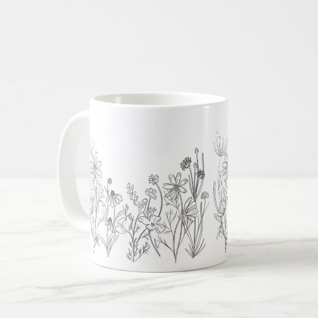 Taza De Café Flor silvestre  (Anverso izquierdo)