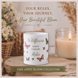 Taza De Café Flor silvestre boho floral mariposa abeja inspirac