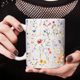 Taza De Café Flor silvestre colorida