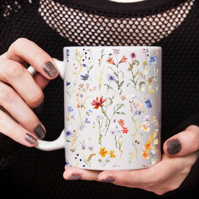 Taza De Café Flor silvestre colorida (Subido por el creador)