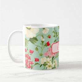 Taza De Café Flor silvestre de campo inglesa personalizada