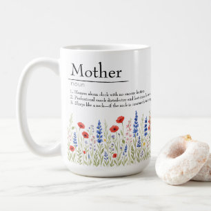 Taza De Café Flor silvestre Mamá Mug - Gracioso regalo del Día