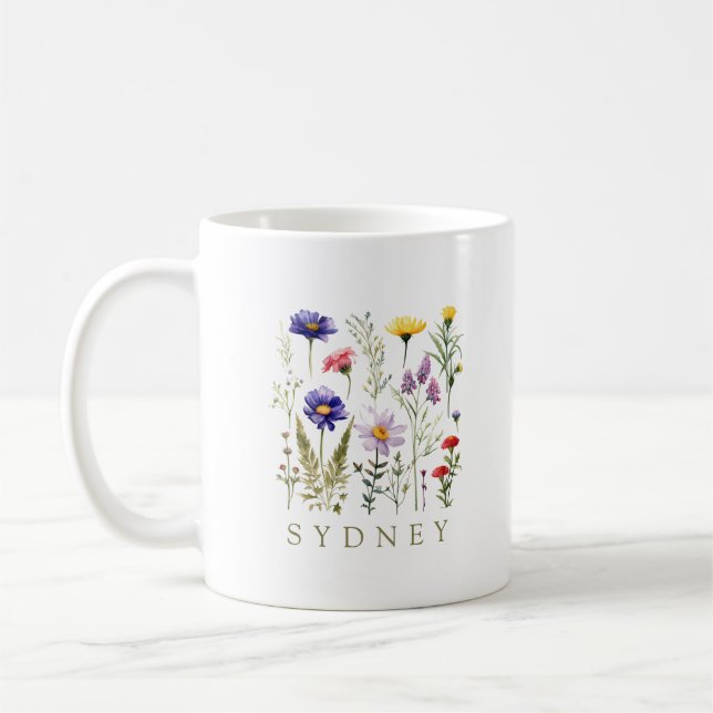 Taza De Café Flor silvestre moderna (Izquierda)