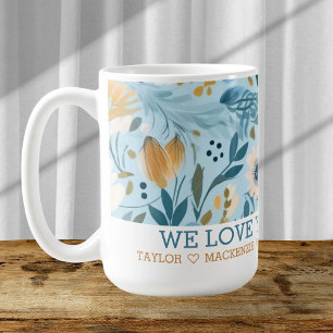 Taza De Café Flor silvestre personalizada Añadir su propio text