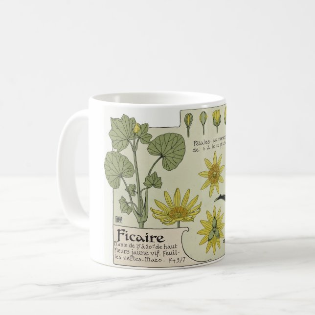 Taza De Café Flor Vintage (Anverso izquierdo)