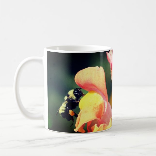 Taza De Café Flor Y Abeja De Snapdragon (Izquierda)