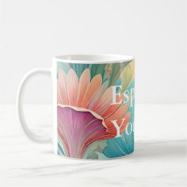 Taza De Café Flora 2 Floral Pastel Clásico Mug
