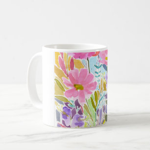 Taza De Café Flora acuarela