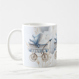 Taza De Café Flora azul de estropajo de bebé clásico de color d