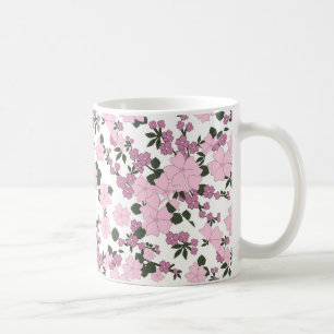 Taza De Café Flora rosa bonito