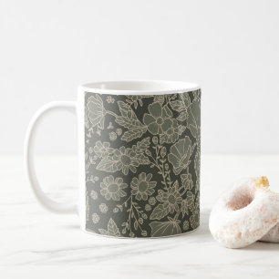 Taza De Café Flora verde sabia