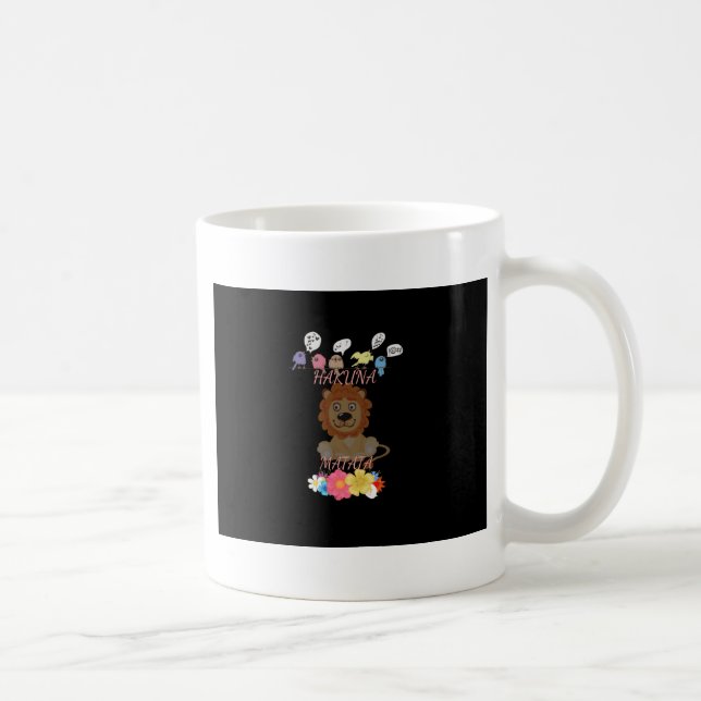 Taza De Café "Flora y Fauna Hakuna Matata", bebé león (Derecha)
