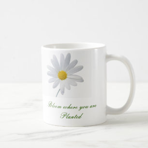 Taza De Café Floración donde usted está imagen plantada de la