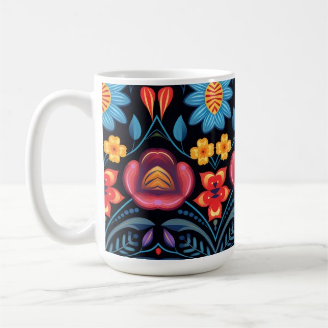 Taza De Café floral (Izquierda)