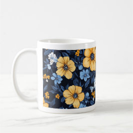 Taza de café floral