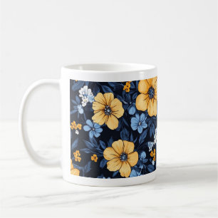 Taza de café floral
