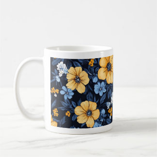Taza de café floral