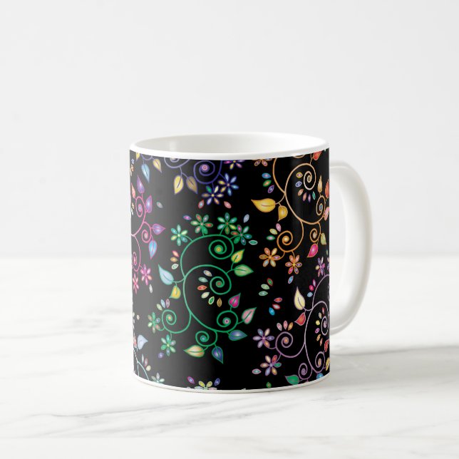 Taza De Café floral (Anverso derecho)
