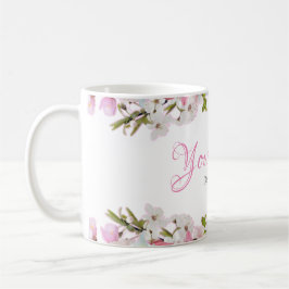 Taza de café floral